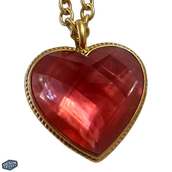 Julie Vos Gold and Pink Heart Necklace - Picture 5 of 10